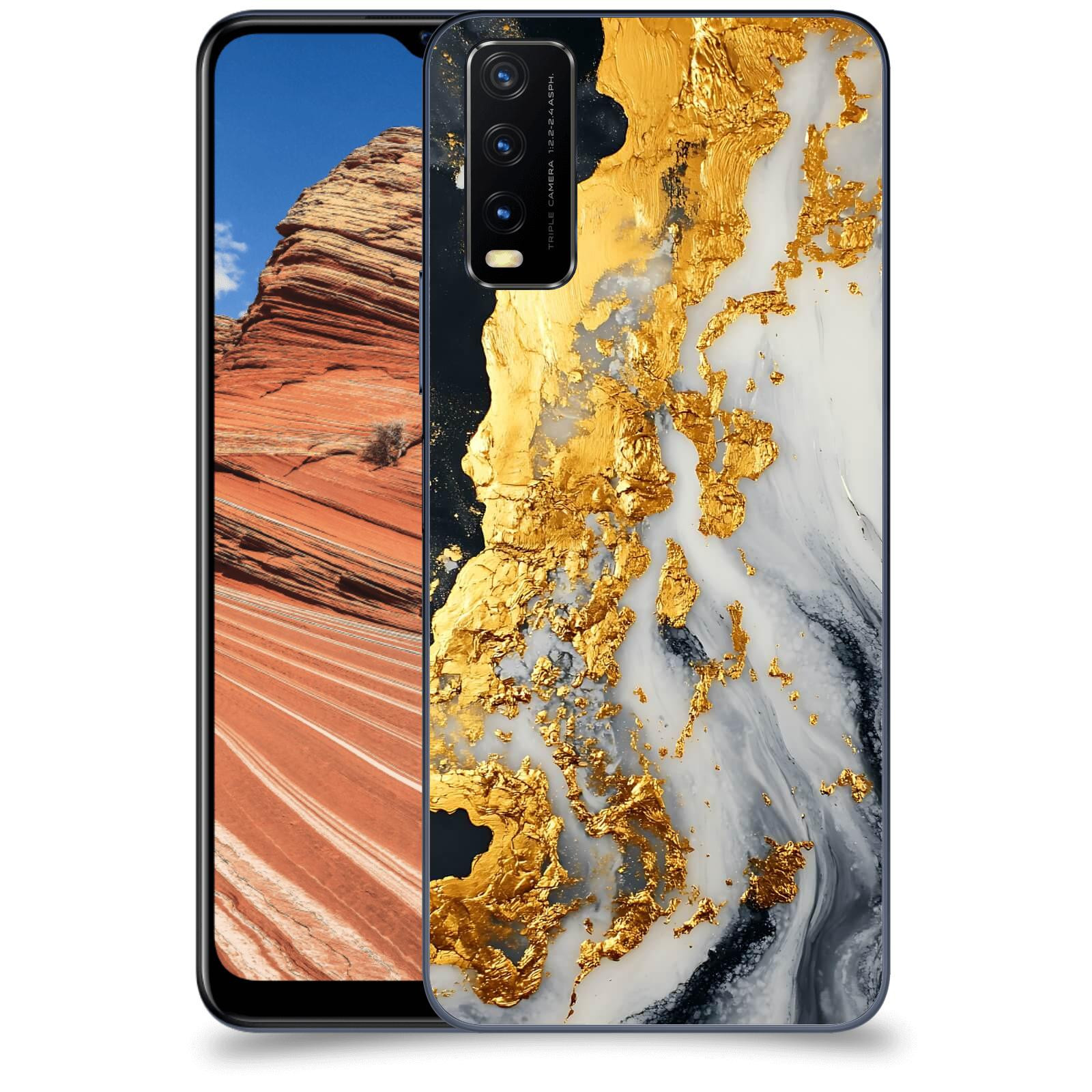 ACOVER Kryt na mobil Vivo Y20s - Marble II