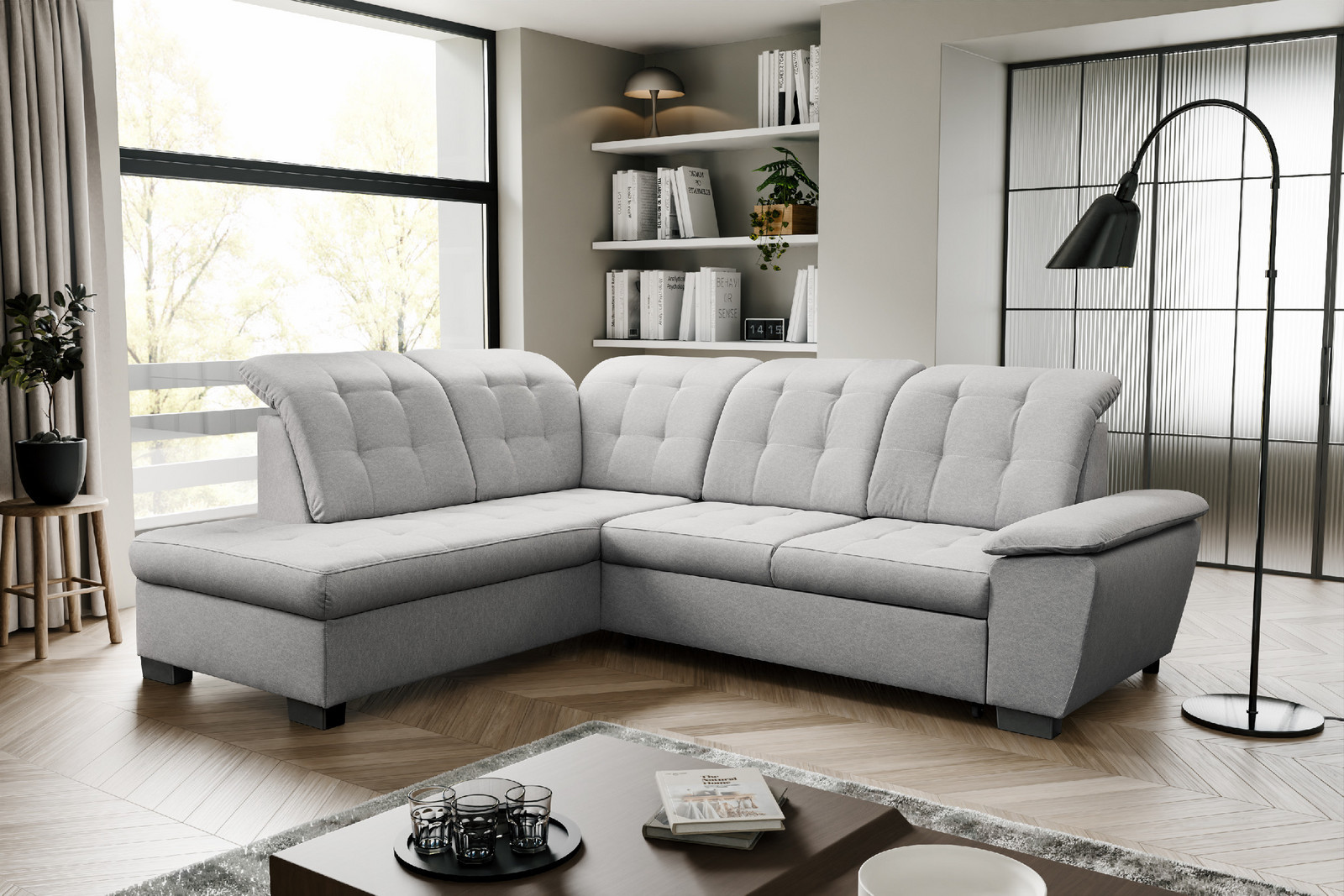 Sedací souprava Kalvi Provedení: Levá varianta, látka: Aragon 01