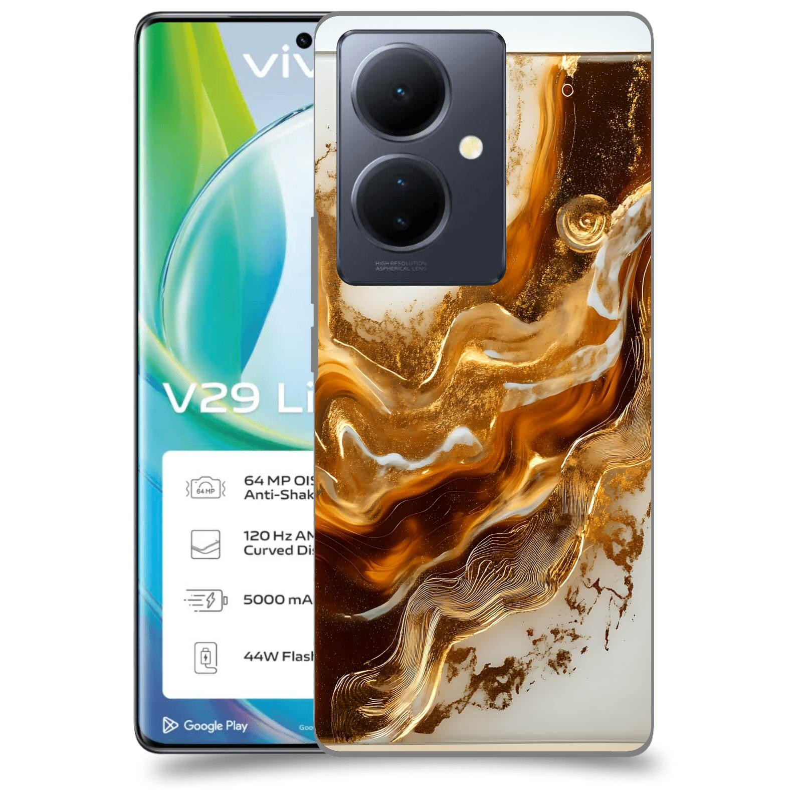 ACOVER Kryt na mobil VIVO V29 Lite 5G - Amber I