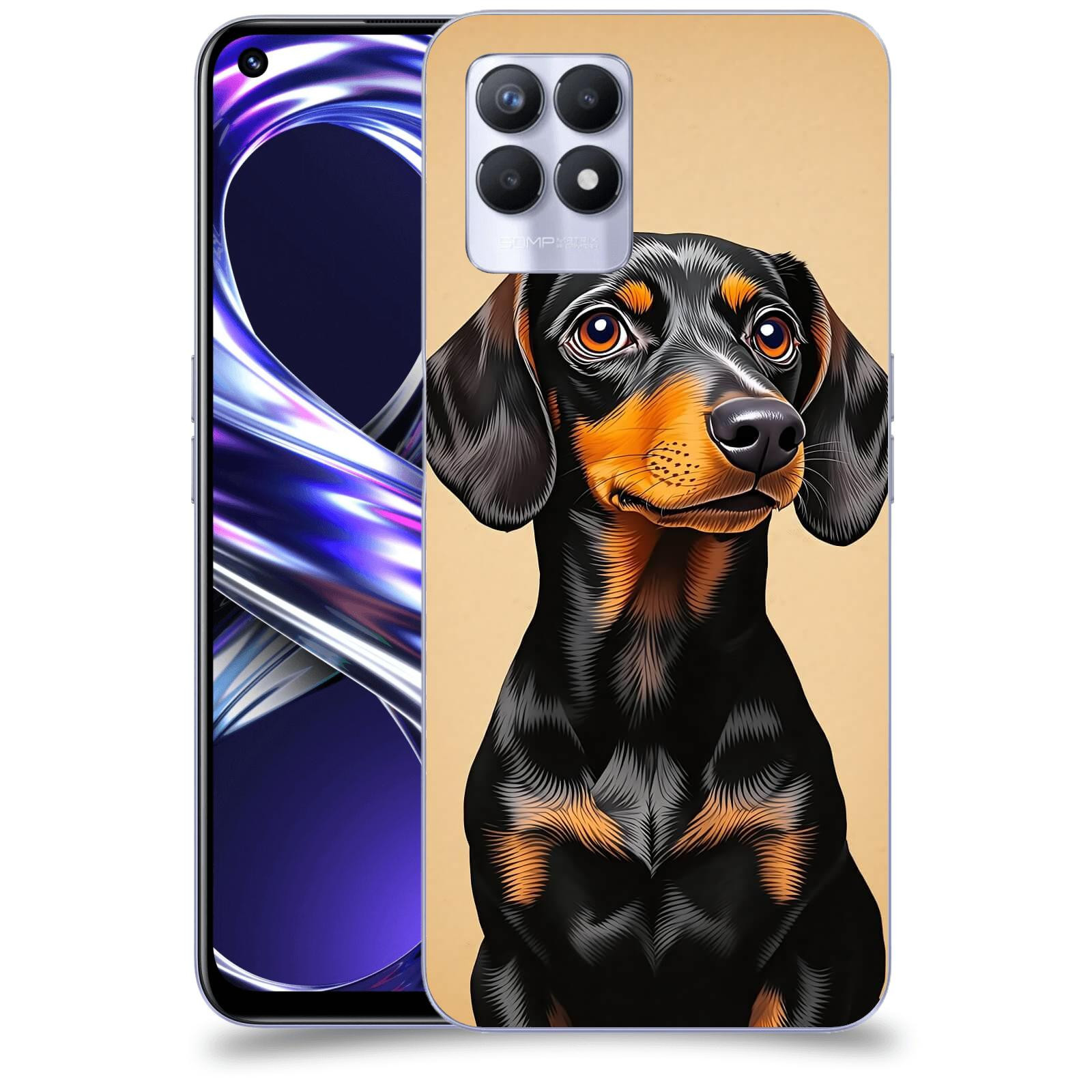 ACOVER Kryt na mobil Realme 8i - Dachshund I