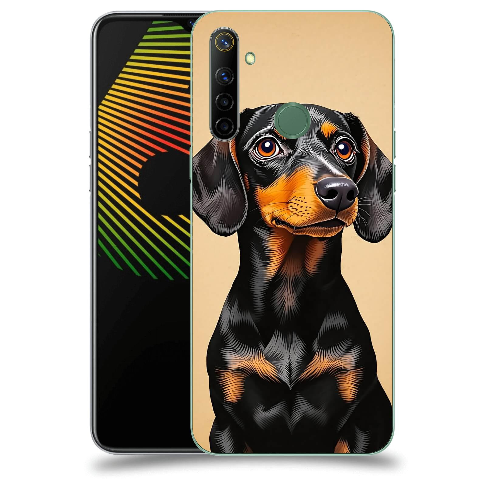 ACOVER Kryt na mobil Realme 6i - Dachshund I