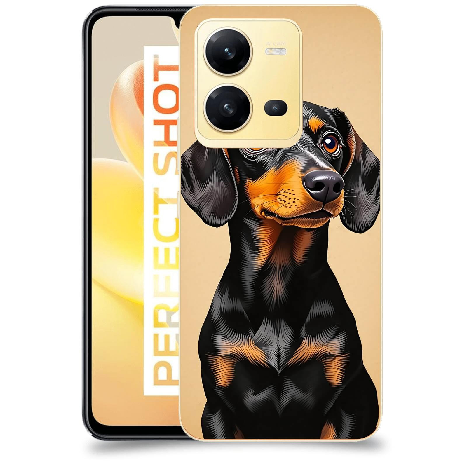 ACOVER Kryt na mobil Vivo X80 Lite - Dachshund I