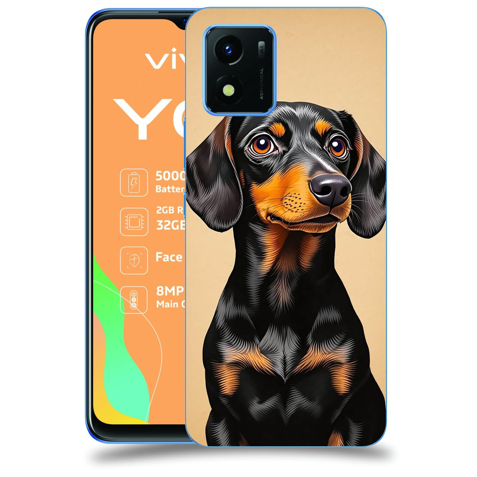 ACOVER Kryt na mobil Vivo Y01 - Dachshund I