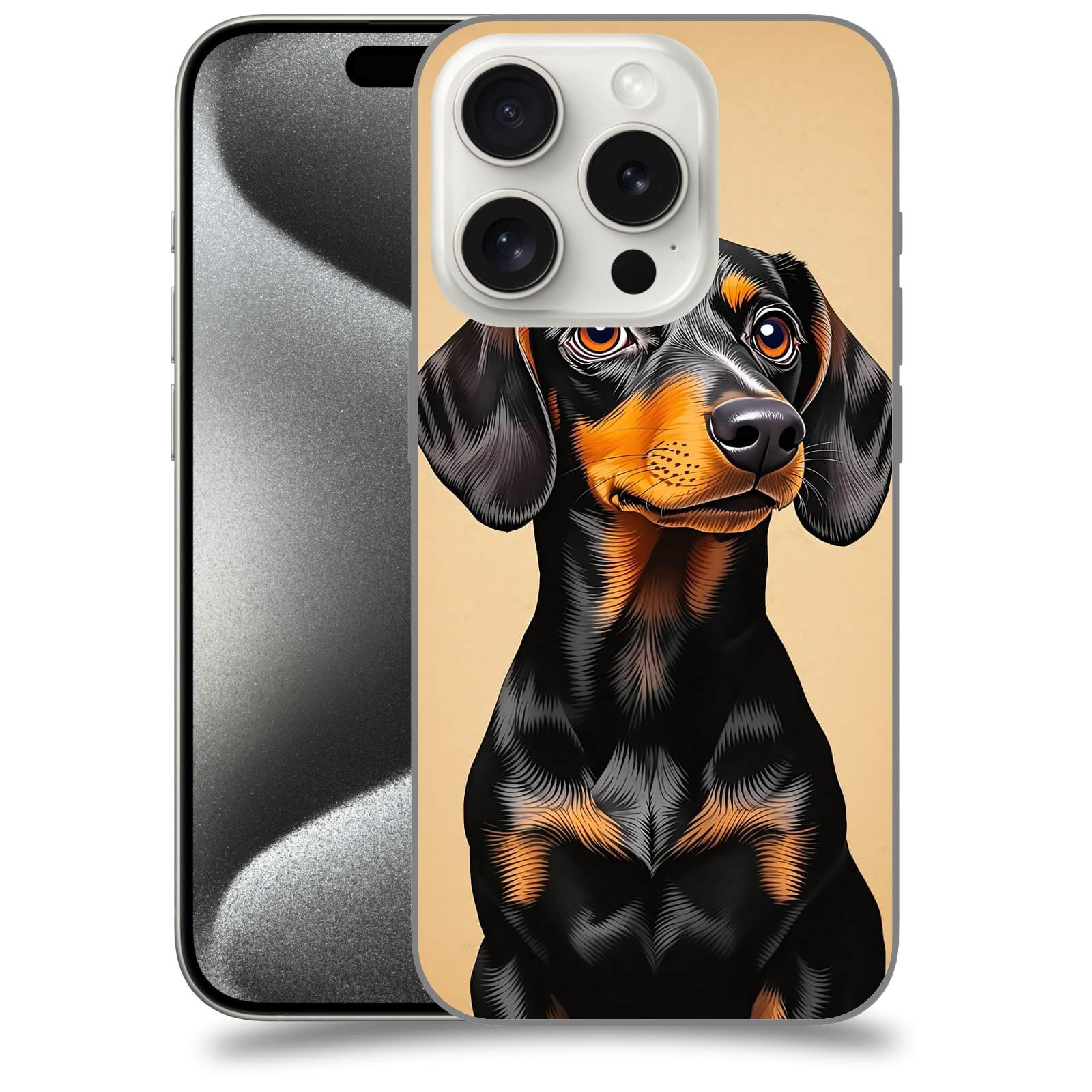 ACOVER Kryt na mobil Apple iPhone 15 pro - Dachshund I