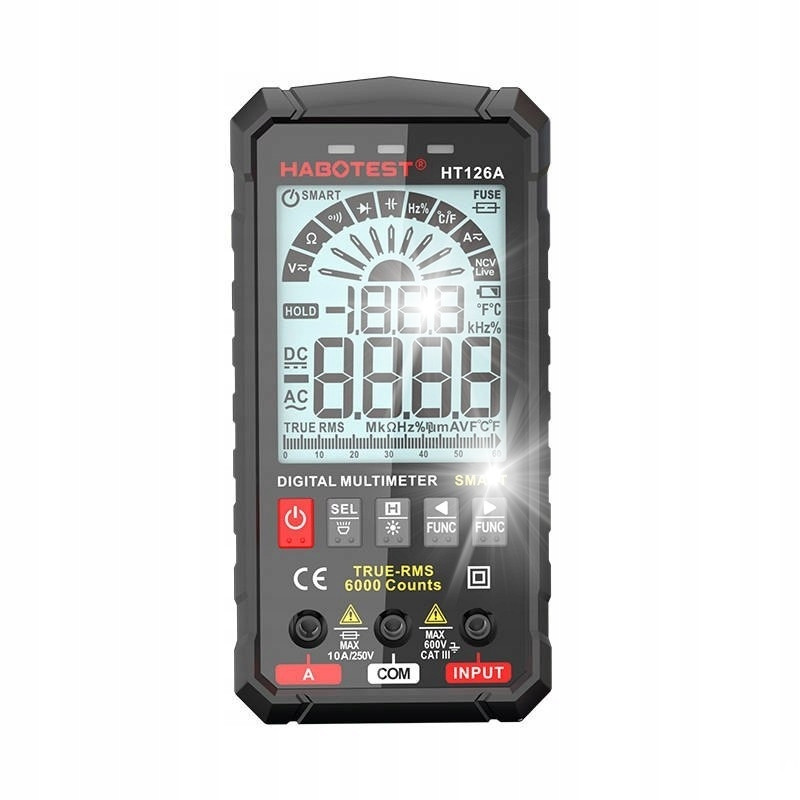 Habotest Univerzální Miltimetr Digitální Led svítilna Měřič Odporu