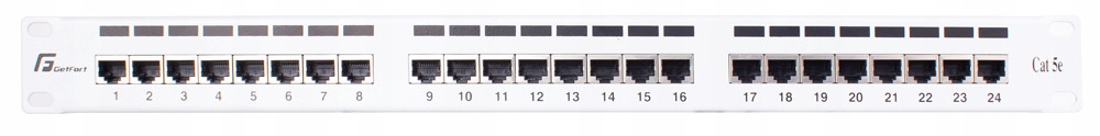 Patch Panel Ftp CAT.5E 24 Portů Šedý PGF-5EFTP24-B6-G Getfort