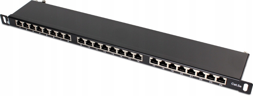 Patch Panel Ftp CAT.5E 24 Portů 0.5U PGF-5EFTP24-B8 Getfort
