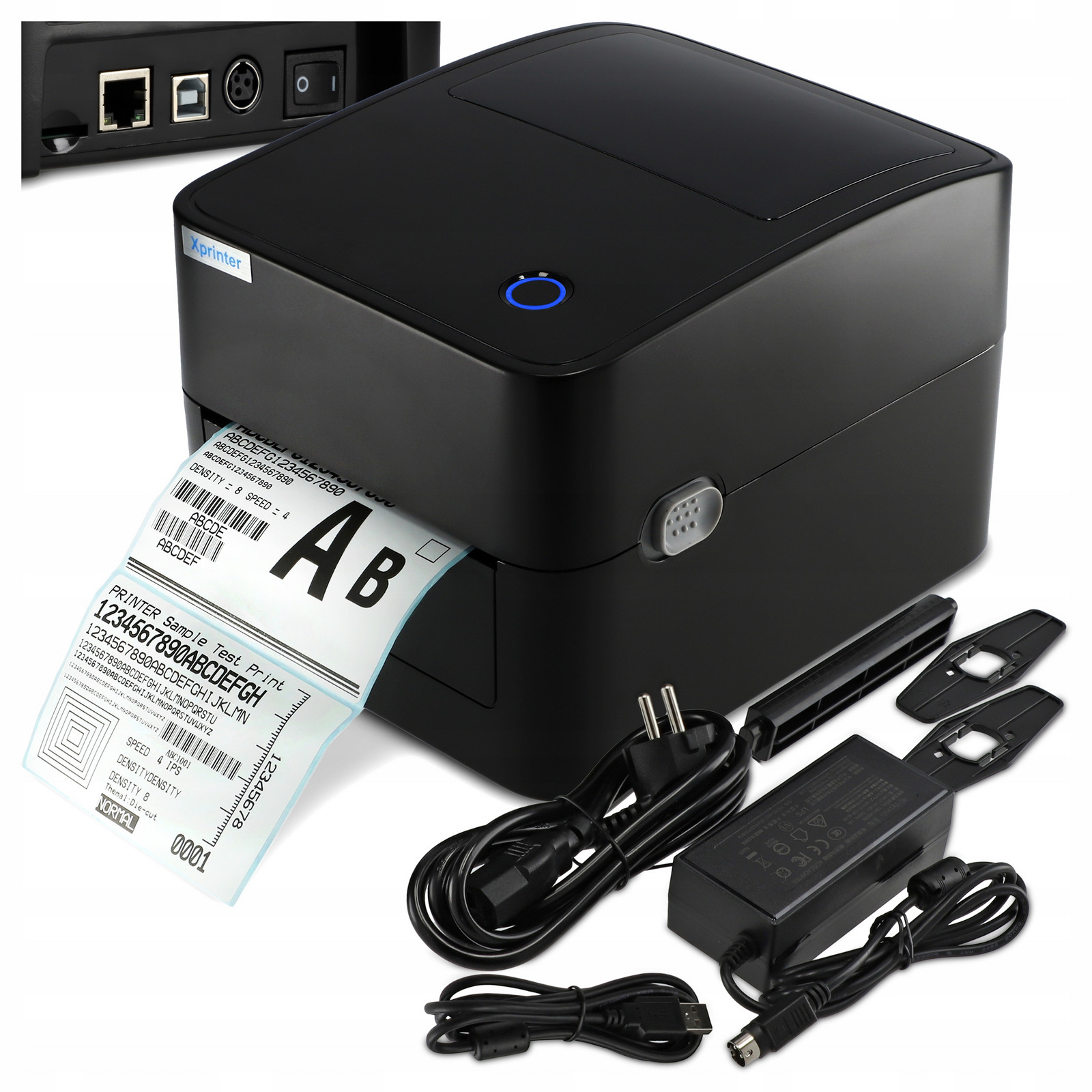 Tiskárna kurýrních štítků Tepelná Xprinter XP-410B Usb Lan Dhl Dpd