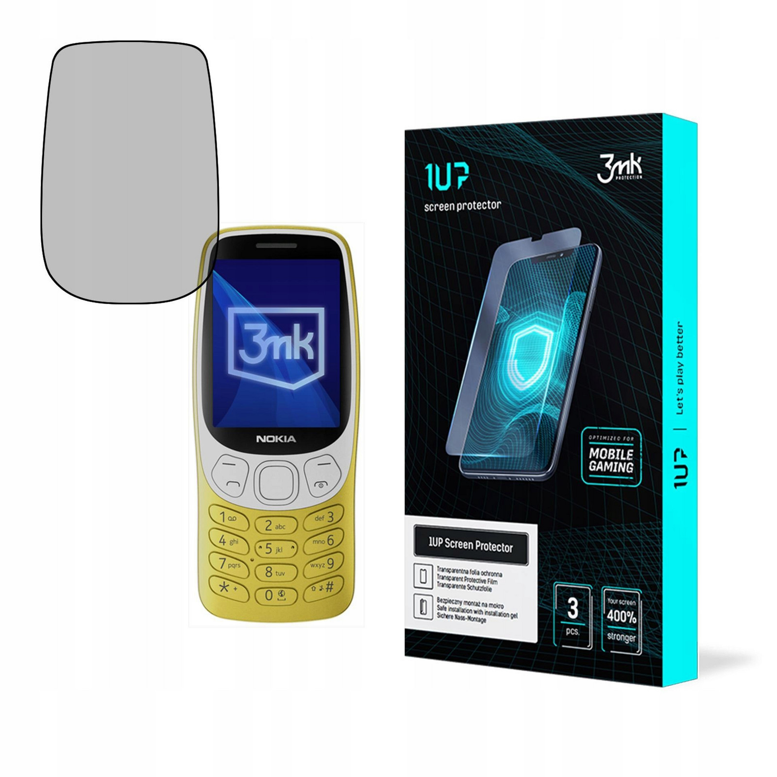 3x Fólie ochranná hydrogelová na displej pro Nokia 3210 4G 3mk 1UP