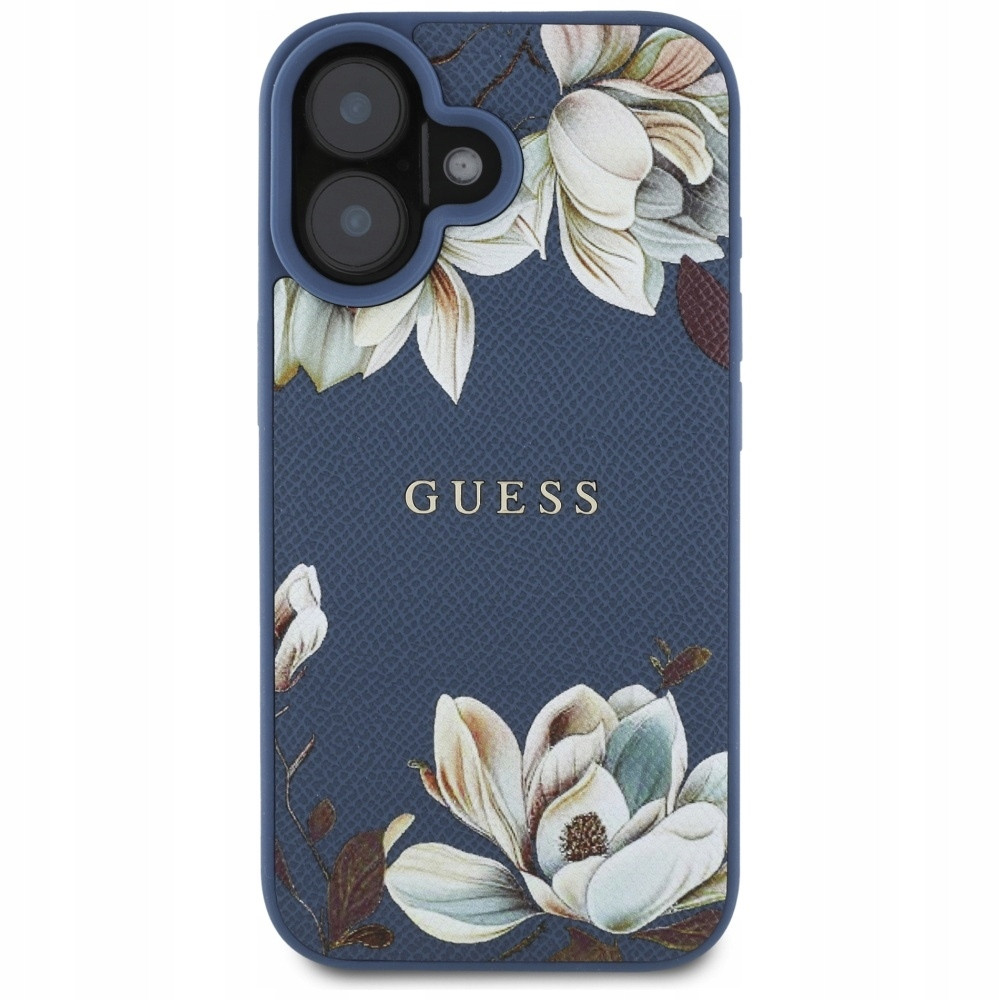 Guess Flower MagSafe pouzdro s květy Kožené kryt silikon pro iPhone 16