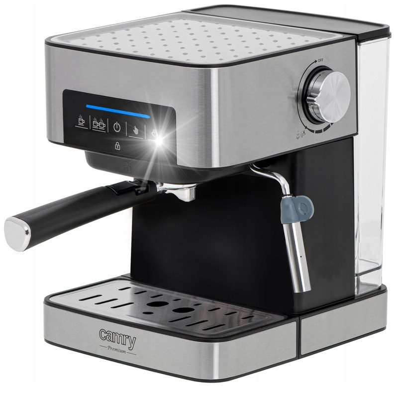 Tlakový kávovar Baňkový dotykový panel Camry Cr 4410 stříbrný