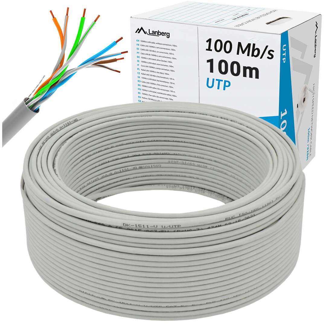 Kabel Síťový Lan Šroubovák Utp Cca 100Mb/s Drát 100M Lanberg