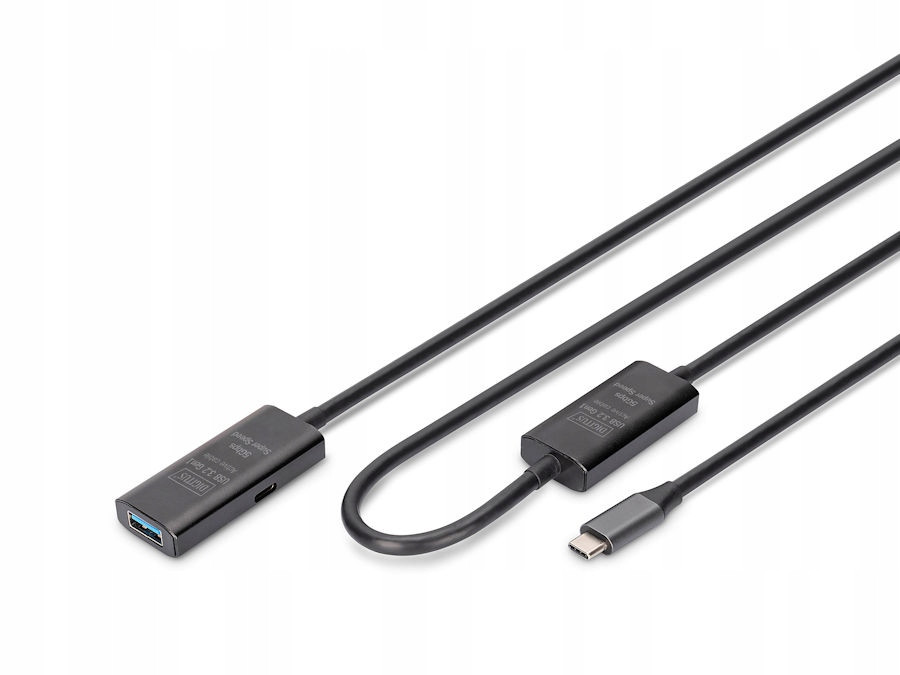 Prodlužovací kabel aktivní Usb-c Usb-a, Usb 3.2 5Gbps, 10m Digitus DA-73