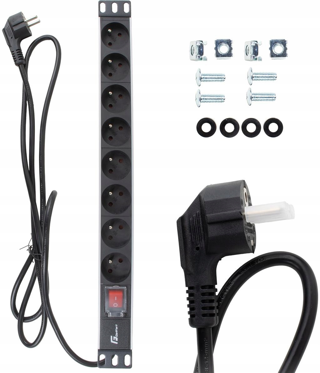 Zásuvková Lišta Rack 19 Palců Getfort LGF-08-Z