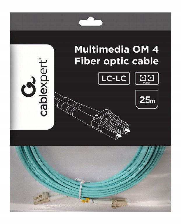 Multimode duplexní optický kabel OM4 50/125,LC/LC,25m Gembird Cfo-mdo