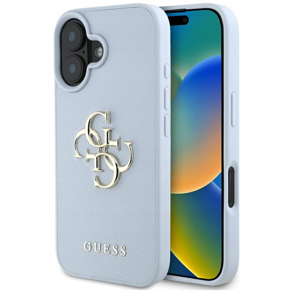 Guess Grained Big Logo pouzdro Kožené kryt obal case pro iPhone 16