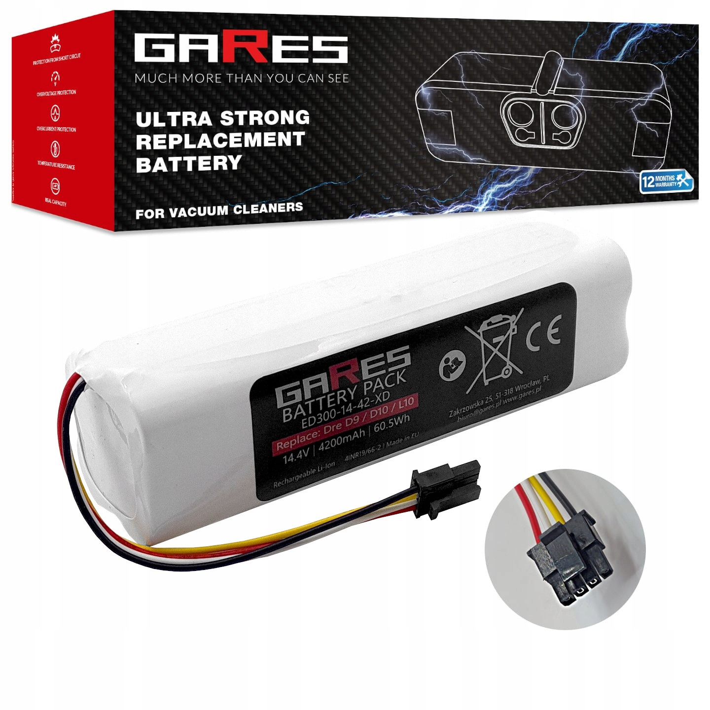 Baterie Akumulátor pro Dreame D9 Pro 14,4V 4,2Ah Li-Ion