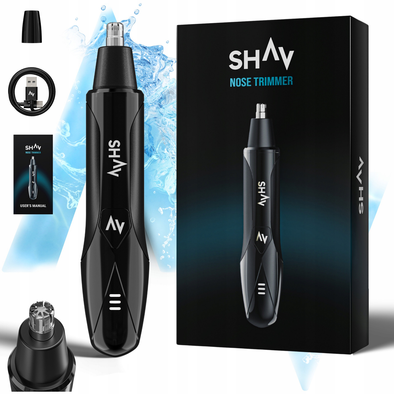 Shav 2 Zastřihovač nosu a uší Zastřihování a holení vlasů Perfektní dárek