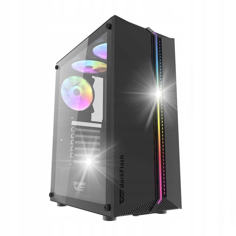 Darkflash Dk151 Led Počítačová Pc skříň Atx Itx Argb 3 Ventilátory