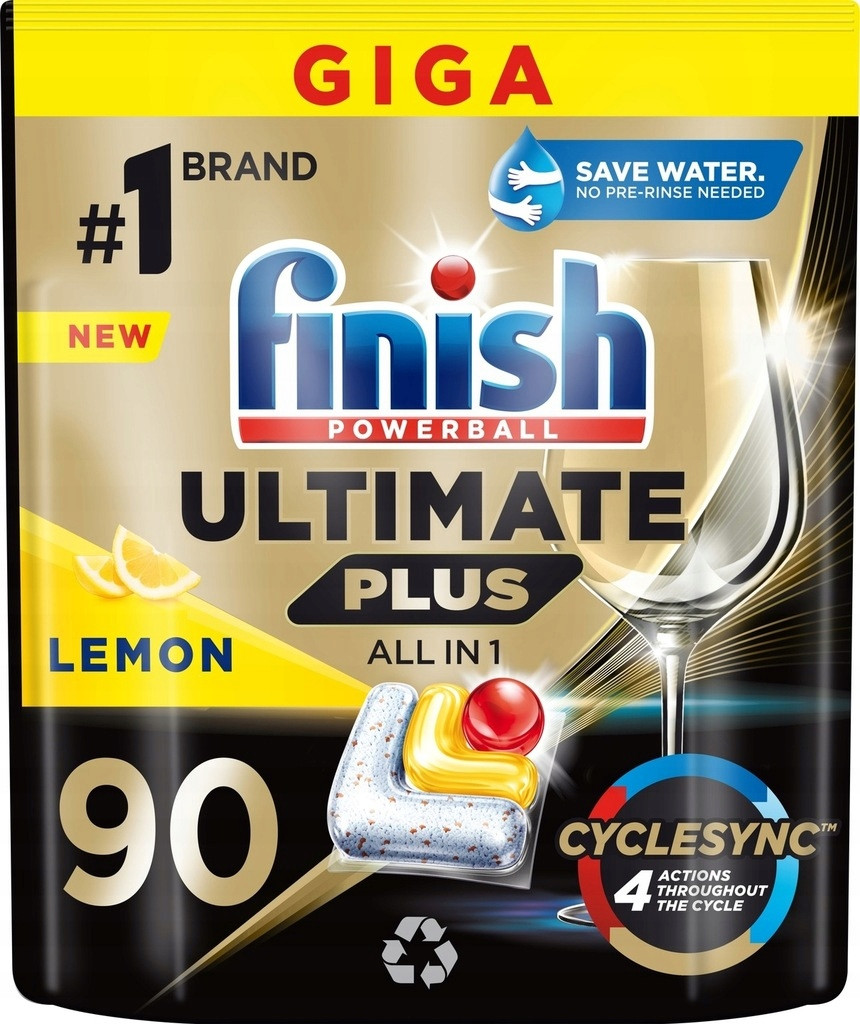 Finish Power Ultimate All In One 90 Ks Kapsle Do Myčky Lemon