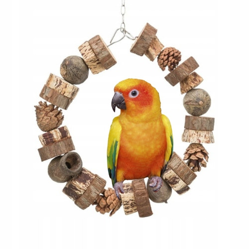 Křupavá šišinka hračka houpačka pro malé a střední papoušky