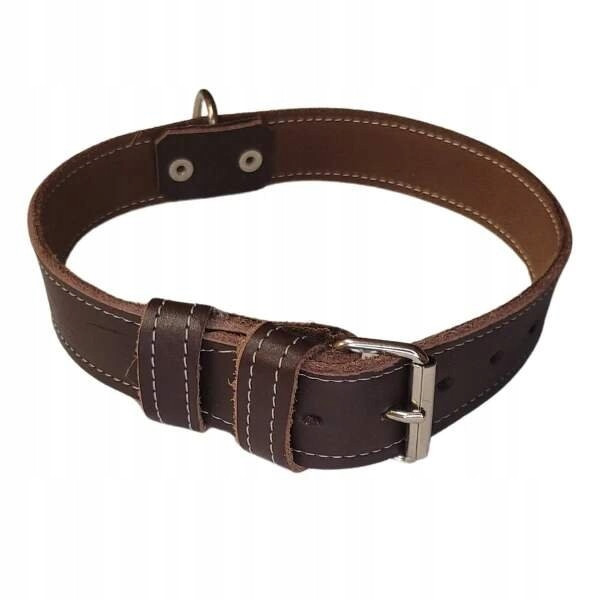 Palkar obojek z kůže hlazenice pro psy 75 cm x 30 mm hnědý