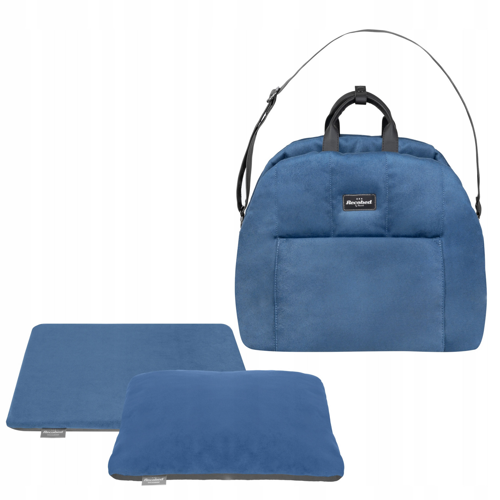 Velurová přepravní taška tmavě modrá barva