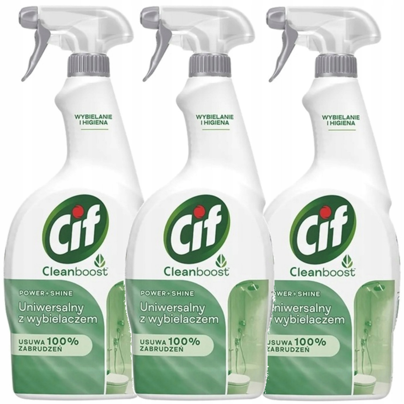 Cif Power Shine Bělení a hygiena Sprej 750ml x3