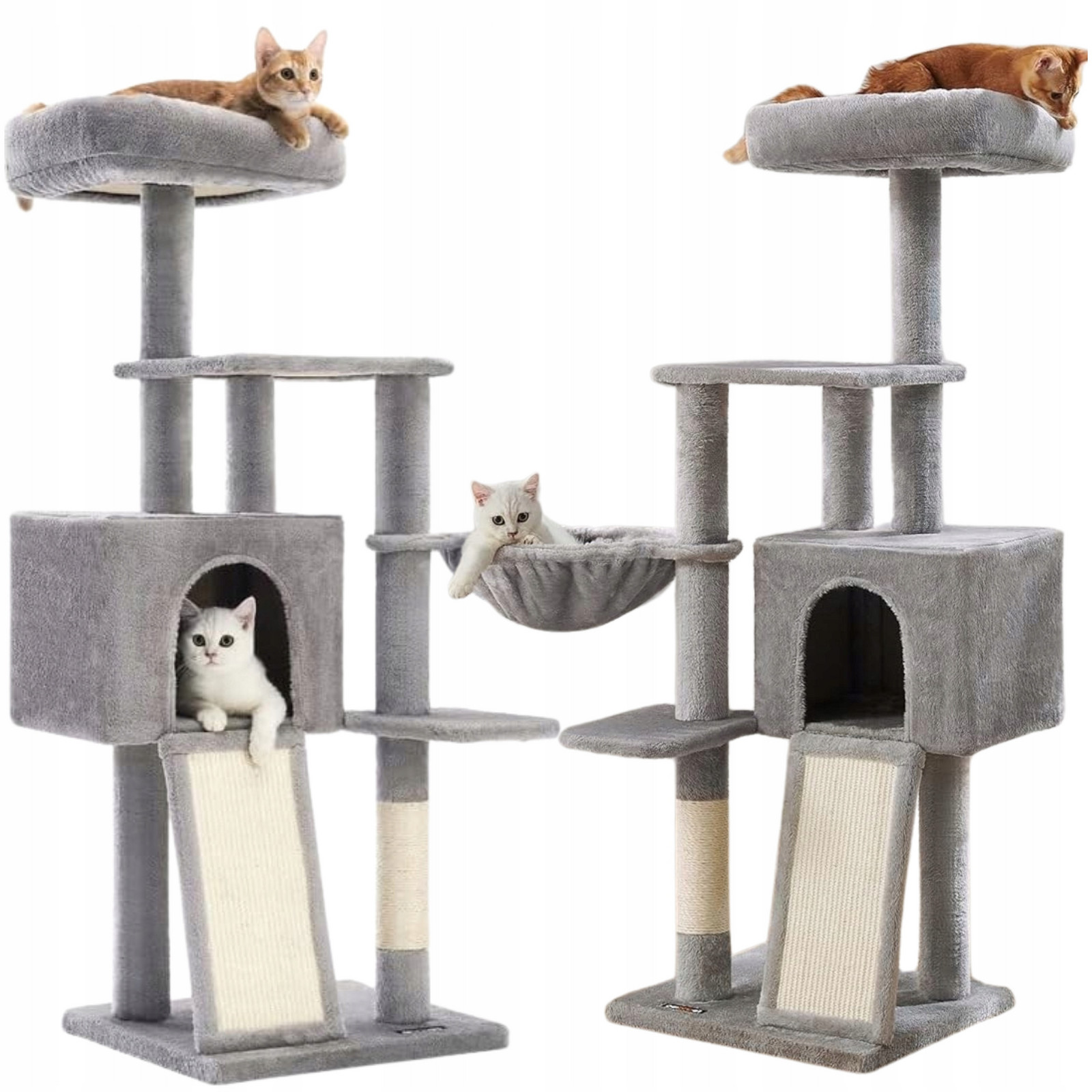 Škrabadlo Pro Kočky Velké 4 Úrovně Vysoký Pelíšek Věž Sloupek Domeček 135cm