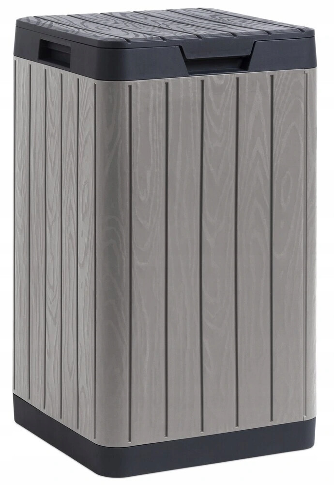 Rio Garden zahradní plastový koš 80 L světle šedá a grafit