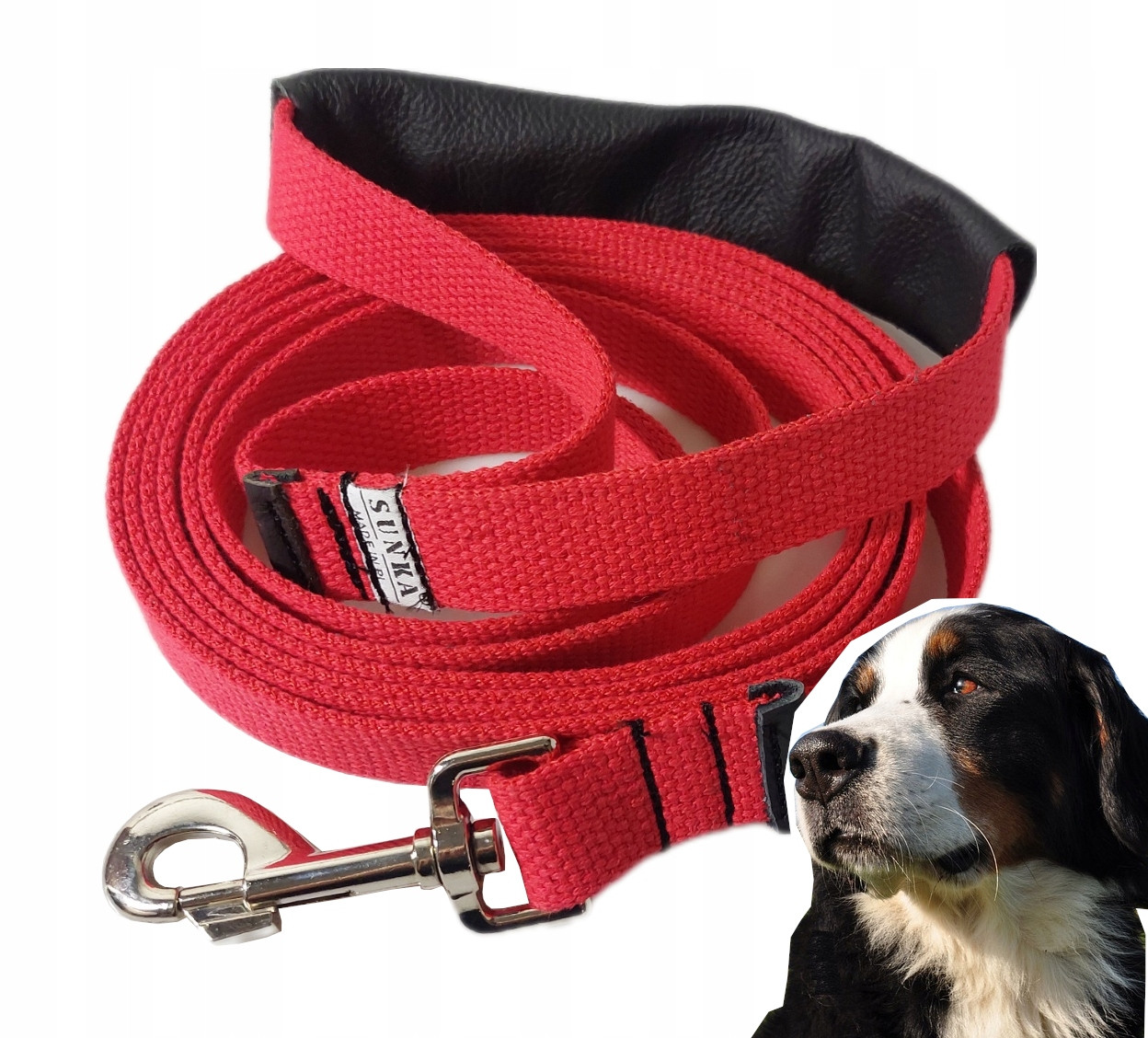 Vodítko Hrubě Tkaná Bavlna Silné 5m pro Velkého psa XXL Sunka Exlusive