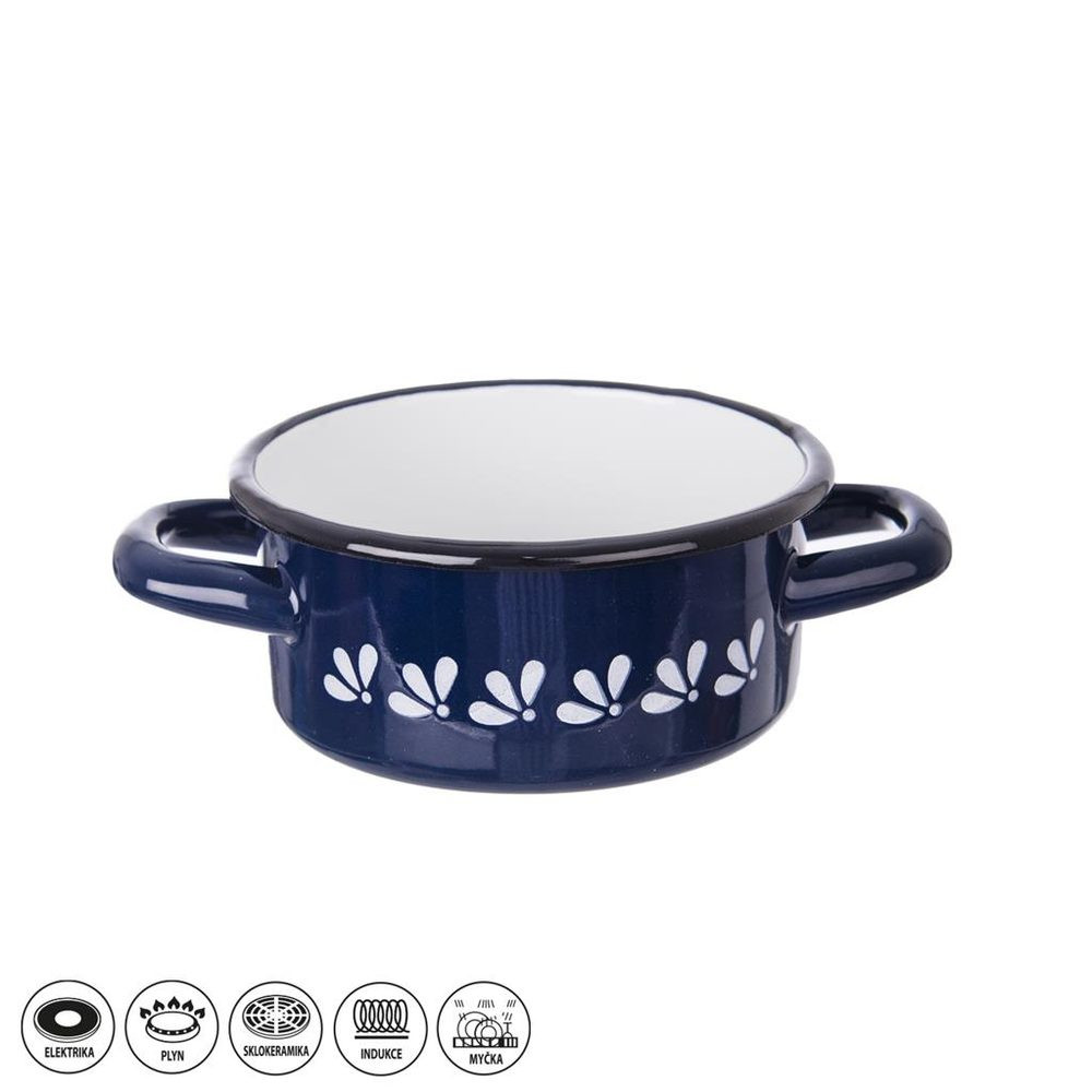 Kastrol smalt MODROTISK 0,6 l TM1 - ORION