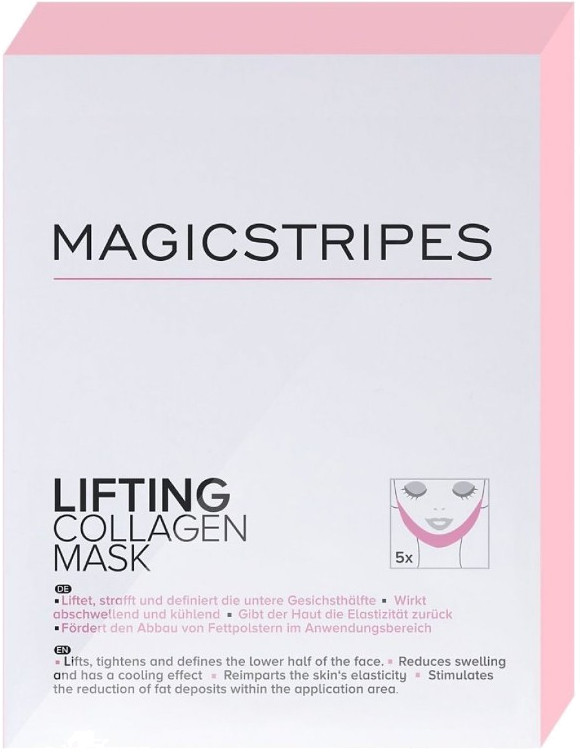 MAGICSTRIPES Liftingová kolagenová maska pro zpevnění kontur (Lifting Collagen Mask) 5 ks