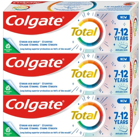 Colgate Dětská zubní pasta Total Junior Trio 3 x 50 ml