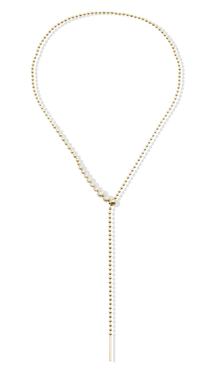 Liu Jo Posuvný pozlacený náhrdelník s krystaly LJ2828