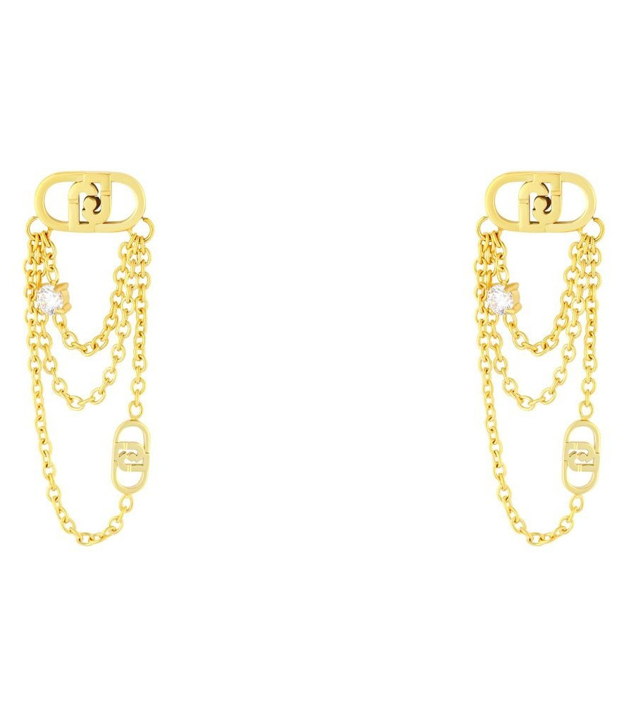 Liu Jo Luxusní pozlacené náušnice s krystaly LJ2909