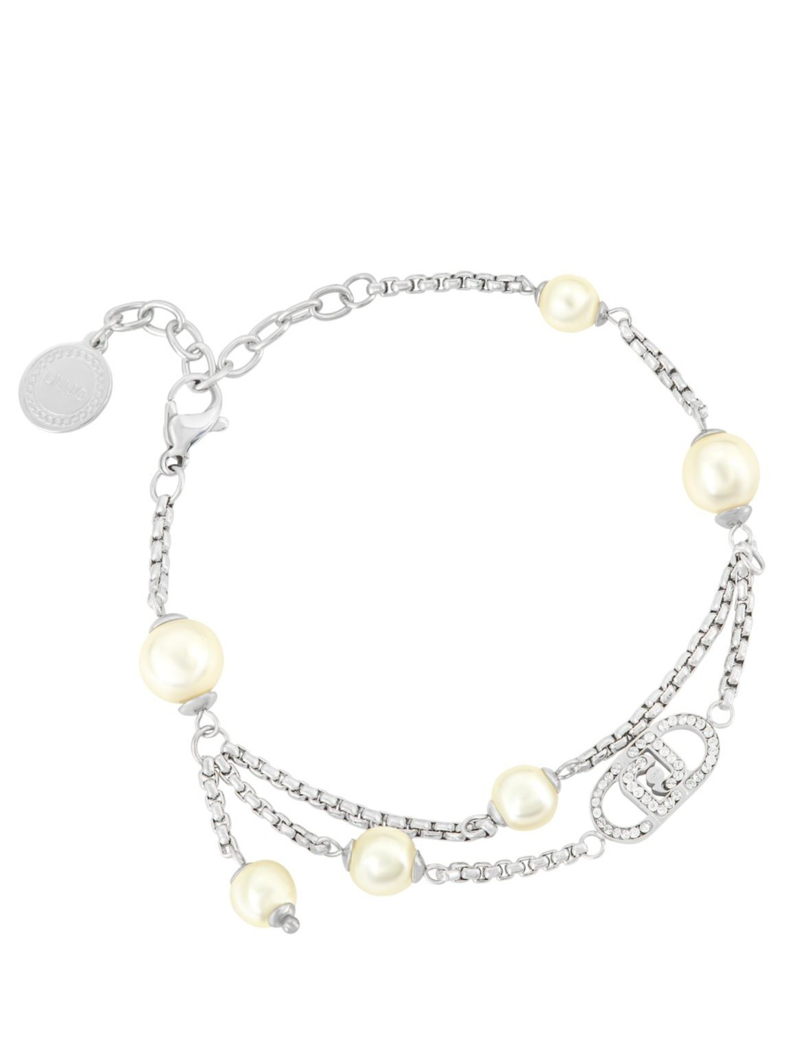 Liu Jo Designový náramek s krystaly a umělými perlami LJ2913