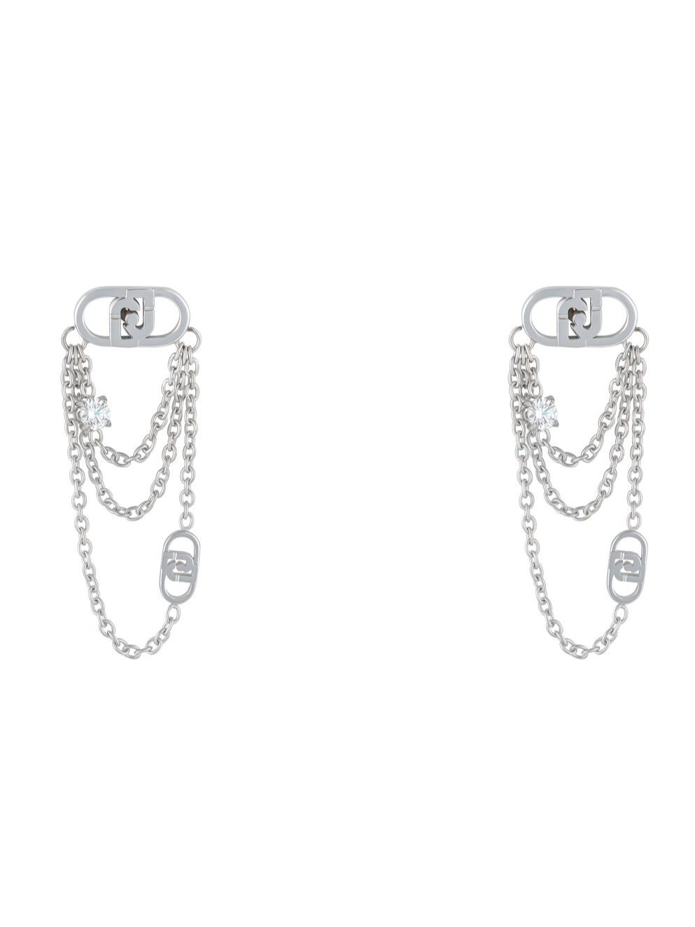 Liu Jo Luxusní ocelové náušnice s krystaly LJ2904