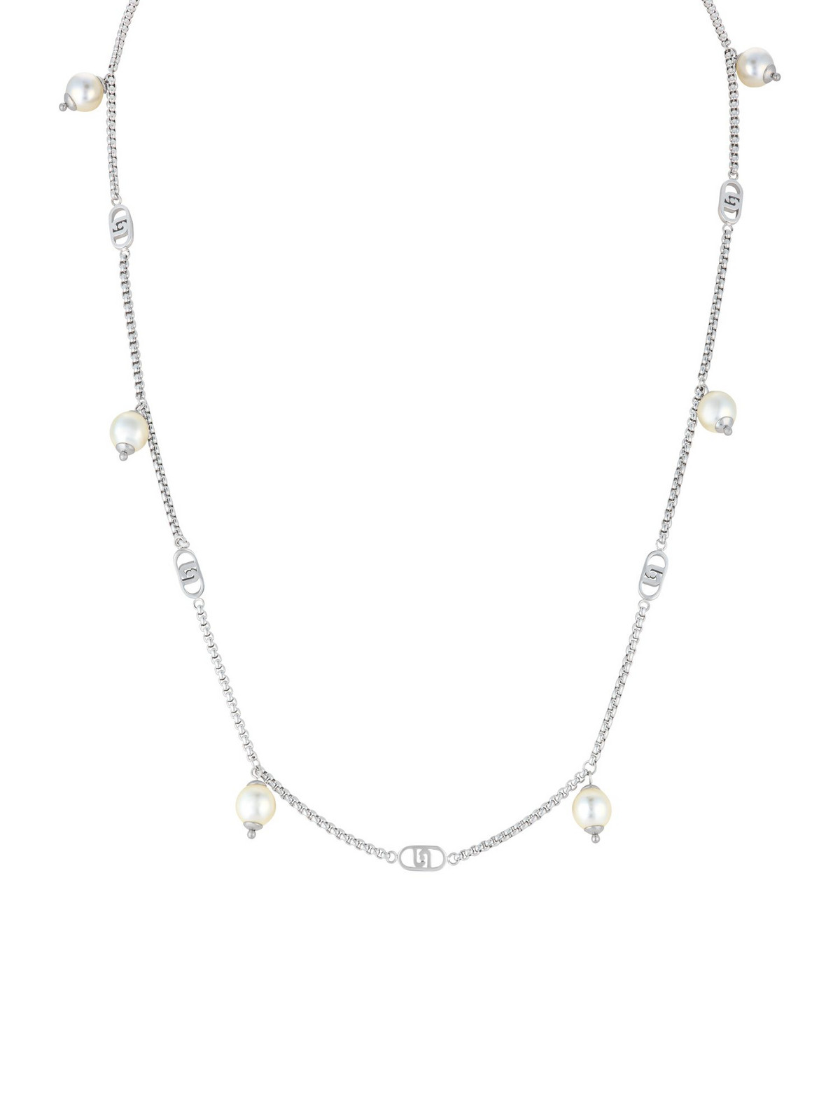 Liu Jo Půvabný ocelový náhrdelník se syntetickými perlami LJ2910