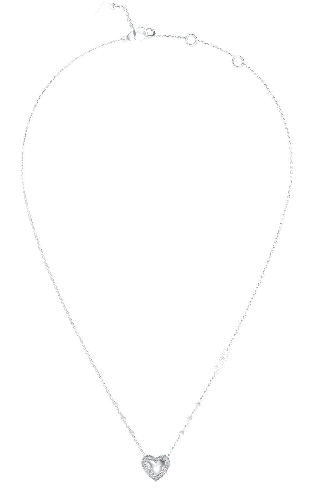 Guess Srdíčkový ocelový náhrdelník Beloved JUBN05018JWRHT/U