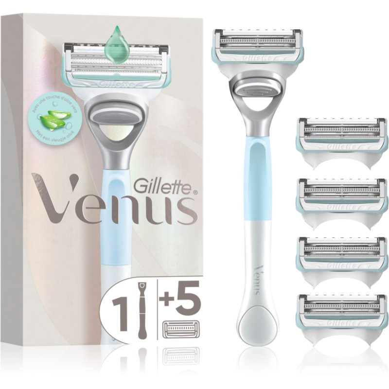 Gillette Venus Pubic Hair&Skin holicí strojek pro úpravu linie bikin + náhradní hlavice 5 ks