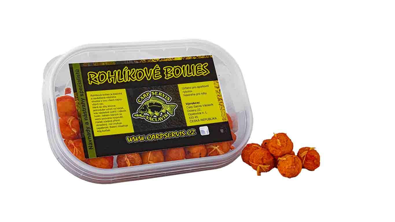 Carp Servis Václavík Rohlíkové boilies 40g 12mm CSV Satan (červená)