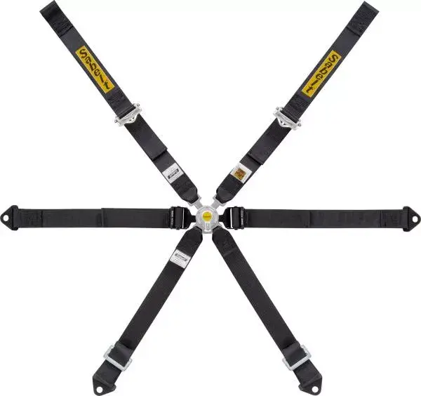 Bezpečnostní pás Sabelt New Spec Saloon 6-bodový modrý - očko/očko (FIA homologace).