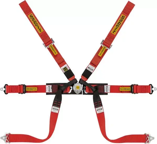 Bezpečnostní pás Sabelt New Spec F2 6-bodový modrý - očko/očko (FIA homologace)