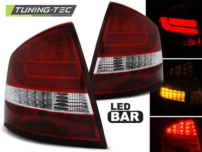 LED BAR KONCOVÁ SVĚTLA ČERVENÁ WHIE pasuje na SKODA OCTAVIA II SEDAN 04-12