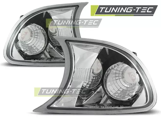 PŘEDNÍ SMĚROVÝ CHROM pasuje na BMW E46 09.01-03.03 COUPE