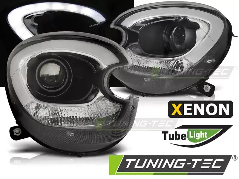 XENONOVÁ PŘEDNÍ SVĚTLA TUBE LIGHT BLACK pasuje na BMW MINI (COOPER) R60 R61 COUNTRYMAN 10-16