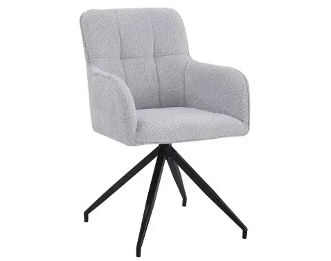 Jídelní židle Francis, světle šedá strukturovaná látka