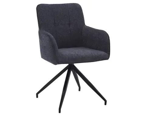 Jídelní židle Francis, tmavě šedá strukturovaná látka