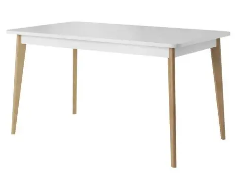 Rozkládací jídelní stůl Nordi 140x80 cm, dub/bílý